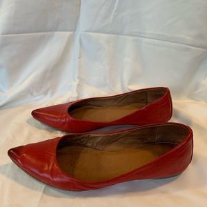 Frye Sienna Ballet Pointed Toe Flat - Red - size 7.5